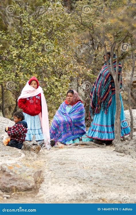 Tarahumara Indian Woman Copper Canyon Mexico Editorial Stock Image
