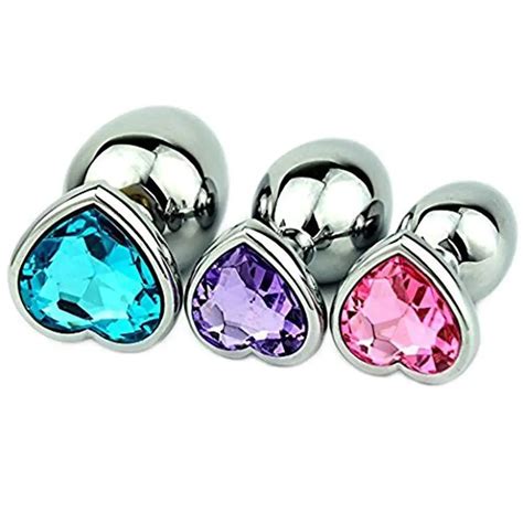 Jewelry Design Fetish Bondage Sm Sex Anal 3pcs Medical Metal Plated Butt Anal Plug Anal Toy For