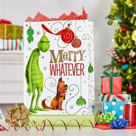 Giant Grinch Merry Whatever T Bag 13in X 18in Party City Canada