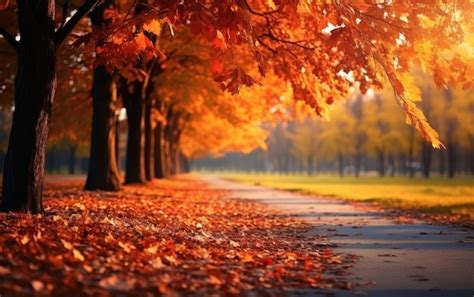 Premium Ai Image Beautiful Autumn Landscape Vibrant Colorful Foliage
