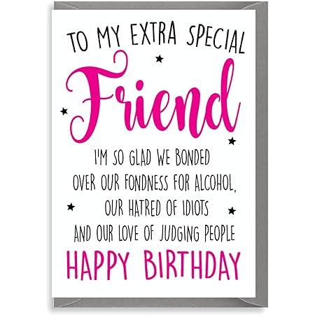 Funny Cheeky Happy Birthday Card Best Friend Bestie Novelty Girlie Girls C Amazon Co Uk