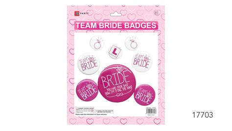 Team Bride Badges 8pcs Everything Party Supplies
