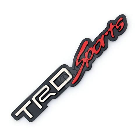 Dhe Best Trd Sports White Redblack Metal Performance Emblem Sticker 3d