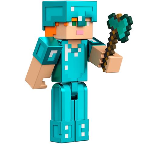 Minecraft Build A Portal Alex In Diamond Armor Action Figure