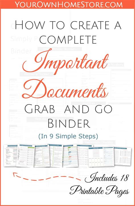 How To Create A Complete Important Documents Grab And Go Binder