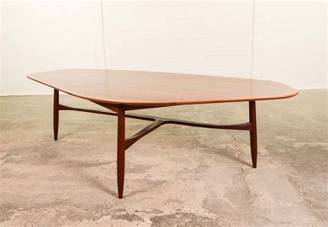 Kidney shaped coffee table (walnut) | coffee table, walnut. Free Form Shaped Kidney Coffee Table designed by Svante ...