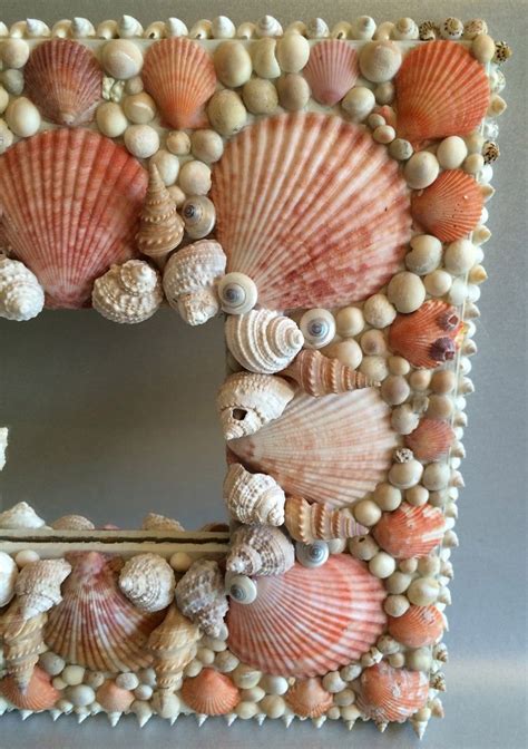 Handmade Seashell Mirror Decorative Shell Mirror Beach Decor Ocean