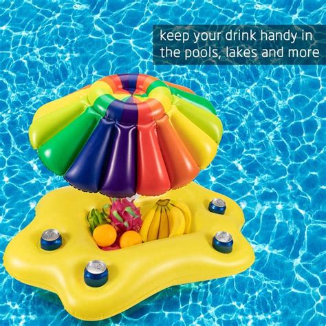 Inflatable Pool Float Drink Holder Beverage Salad Fruit Serving Bar