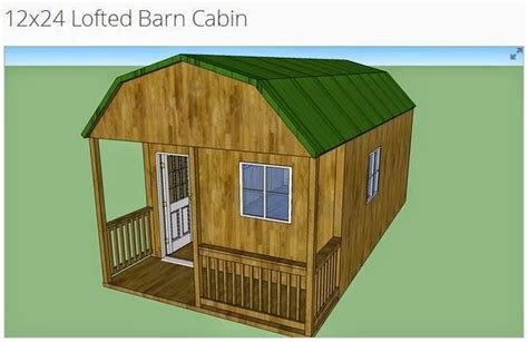Here's a look at derksen's 12x24 barn lofted cabin. 12' x 24' Lofted Barn Cabin in SketchUp (With images) | Lofted barn cabin, Gambrel roof, Barn loft