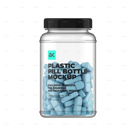 plastic pill bottle mockup  kapor graphicriver