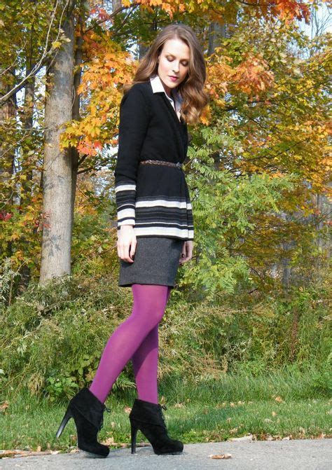 Id Totally Wear This Outfit Down To The Purple Tights Fashion Autumn Fashion Women Fall