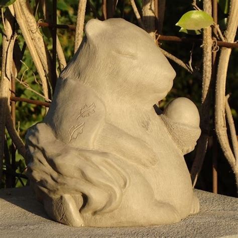 Animal Statues Concrete Meditating Squirrel Garden Statue