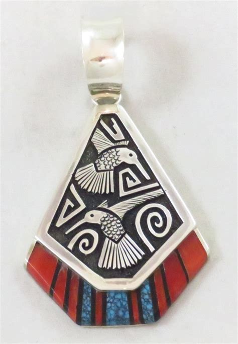 Tanner Chaney Silver Jewelry Philbert Begay Pendants 53434 Silver