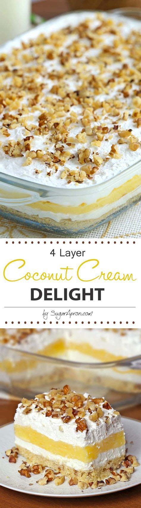 Coconut Cream Delight Recipe Desserts Coconut Recipes Dessert Recipes