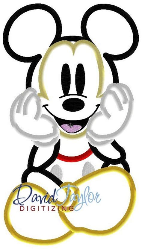 Mickey Mouse Classic Embroidery Machine Design Applique Etsy