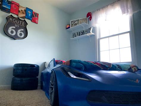 Toddler Bedroom Makeover The Ultimate Race Car Themed Room Boy Car