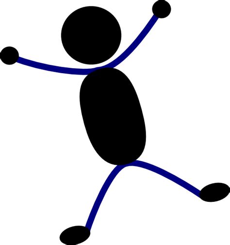 Jump Stick Man Black Clip Art At Vector Clip Art Online