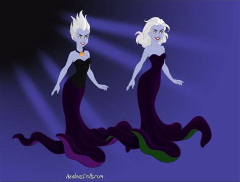 Ursula And Morgana The Two Evil Sea Witches Sisters Disney Villains