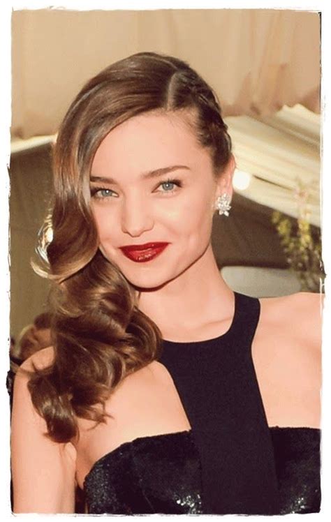 Celebrity Hairstyle Changes Miranda Kerr Curls With Side Parting