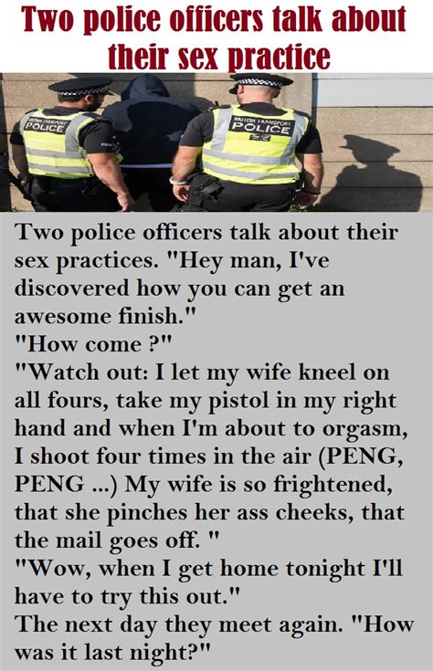 two police officers talk about their sex practices very funny