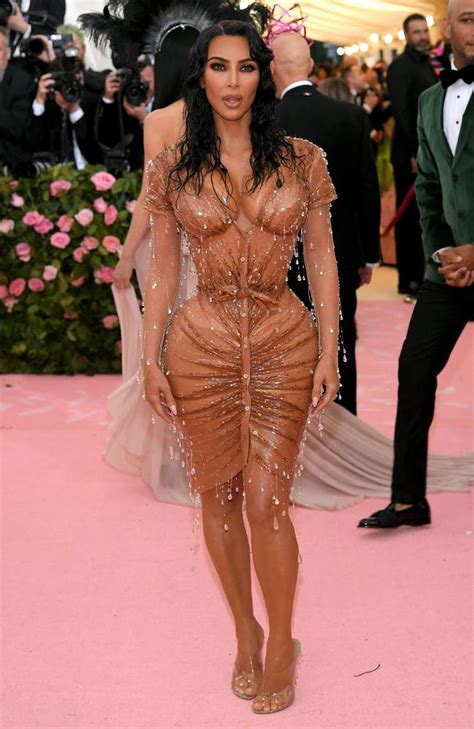 Met Gala 2019 Kim Kardashian Hits Red Carpet In Nude Dress The