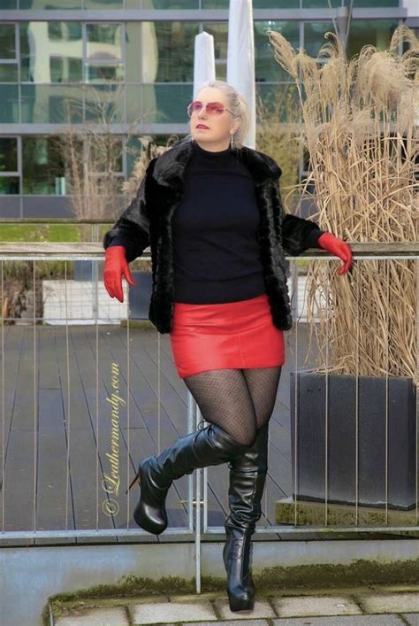 Barbara Leather Skirt Outfit Sexy Leather Outfits Sexy Tights