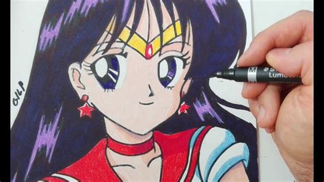 How To Draw Sailor Mars From Sailor Moon Youtube