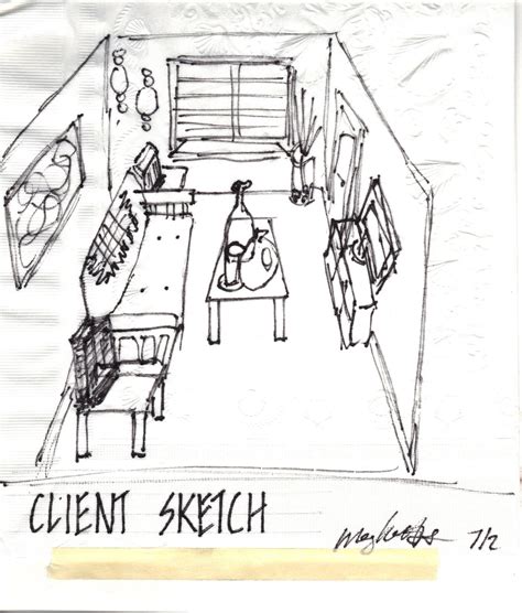 Meghans Interior Design Rough Room Sketch