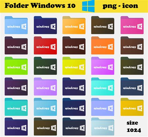 Windows 10 Folder Icon Pack At Collection Of Windows