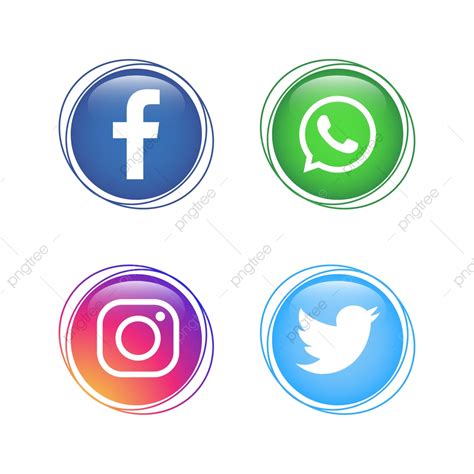 Popular Social Media Logo Collection Logo Icon Template Png And