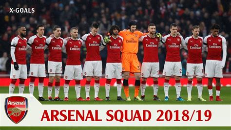 ⚽ Arsenal Fc Squad 201819 All Players Arsenal Team Official Youtube