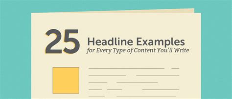 25 Headline Examples For Every Type Of Content Youll Write