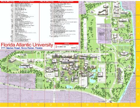 Florida Atlantic University Boca Raton Campus Map Boca Raton