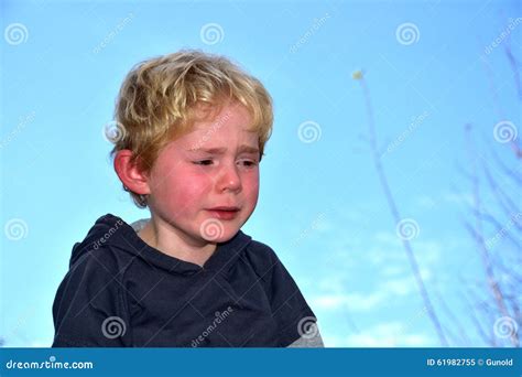 Weeping Boy Stock Image Image Of Grief Blue Depression 61982755