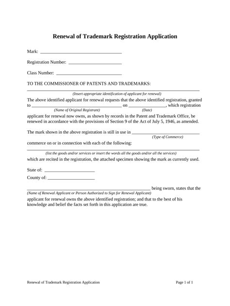 Trademark Registration Form Fill Out And Sign Printable Pdf Template