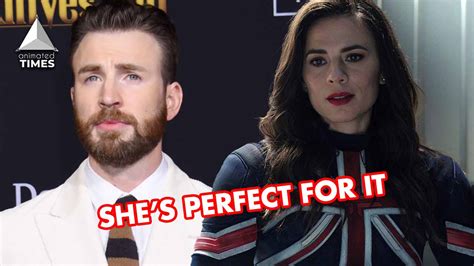 ‘shes Perfect For It Chris Evans Reacts To Hayley Atwells Captain