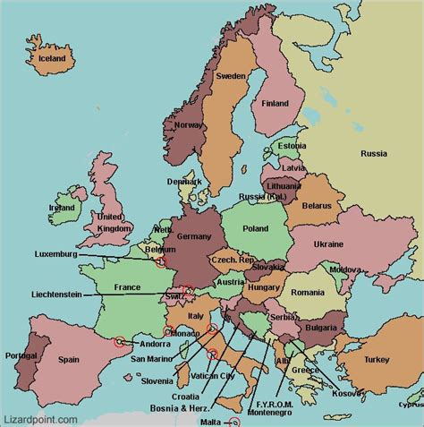 Europe Countries Map Quiz Map Of Europe Labeled Countries Download Sexiz Pix