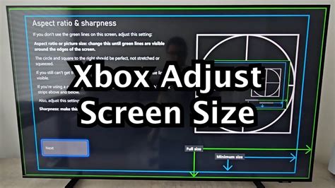 Xbox How To Adjust Screen Size Series X Series S One Youtube