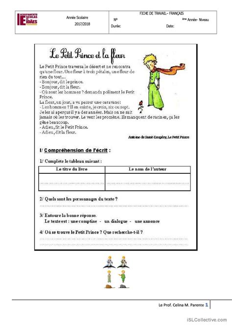 Fiche De Lecture Compr Hension G N R Fran Ais Fle Fiches Pedagogiques