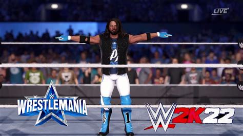 AJ Styles WrestleMania 38 Entrance Attire WWE 2K22 YouTube