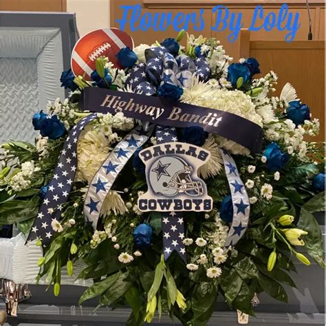 Dallas Cowboy Casket Flowers By Lolys Local Florist Mission Tx