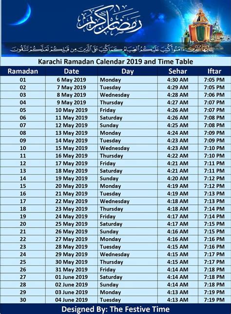 pakistan ramadan calendar  sehr  iftar timings
