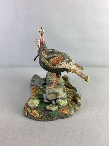 Danbury Mint Nick Bibby Watchful Trio Turkey Sculpture Matthew