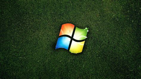 Windows Logo In The Green Grass Eco Logo Wallpaper Download 1920x1080