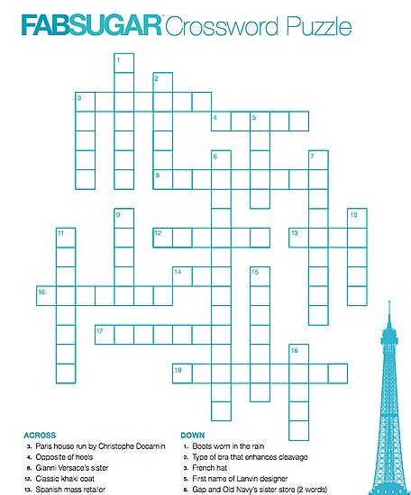 It was the 11th highest in the u.s. FabSugar Fashion Crossword Puzzle | POPSUGAR Fashion