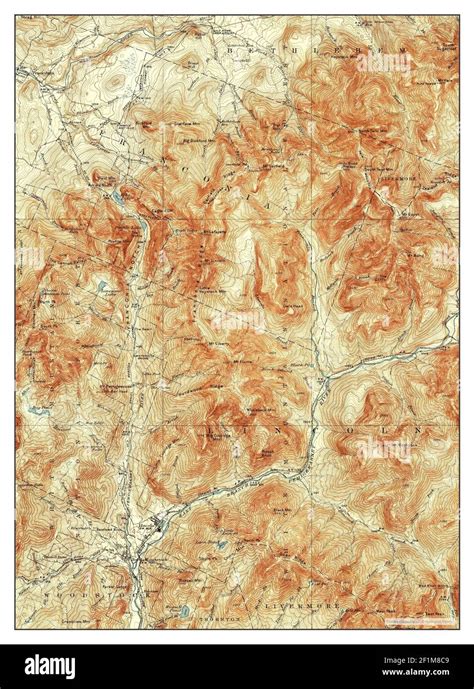 Franconia New Hampshire Map 1932 162500 United States Of America