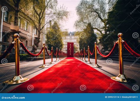 The Red Carpet And A Crowd Of People Waiting For The Stars To Appear At