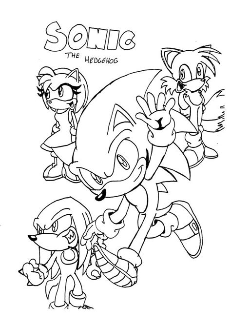Cartoon Sonic The Hedgehog Coloring Page Cartoon Coloring Pages