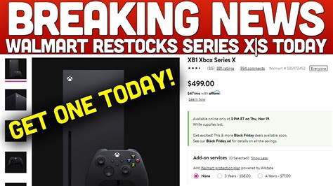 Xbox Series X Restock Today At Walmart Youtube