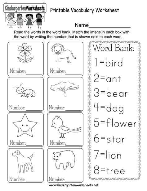 Free Printable English Worksheets For Preschoolers